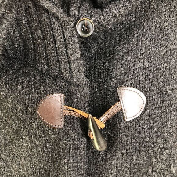 All Saints Black Arion Jacket Royal Alpaca Wool Cardigan Sweater Toggle 6 - Picture 3 of 10